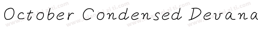 October Condensed Devanagari Bold字体转换